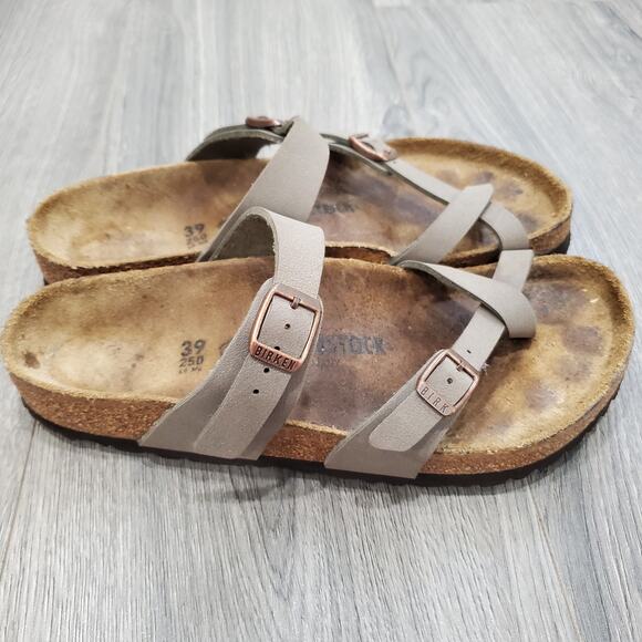 Birkenstock Shoes - Birkenstock Mayari Sandals Womens Size 39 8.5 Leather Cork Footbed Comfort Shoes